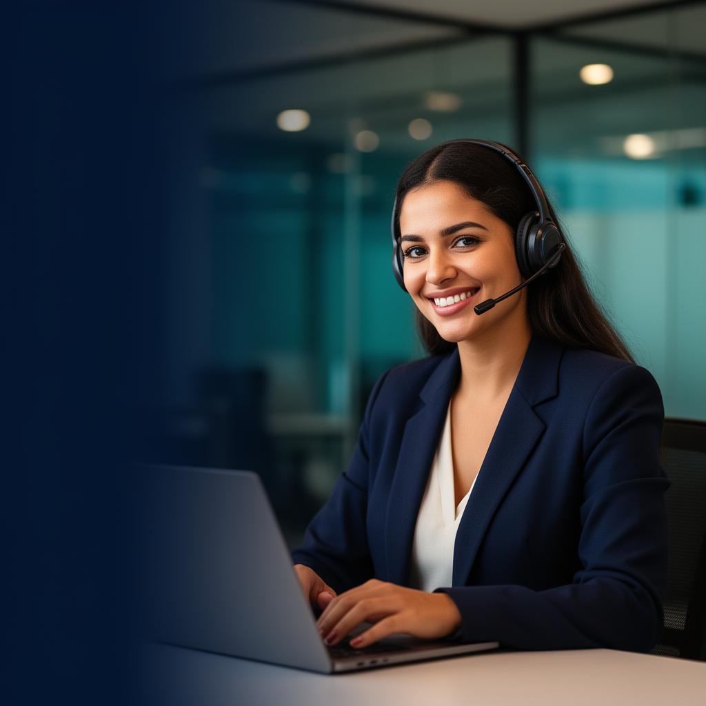 Especialista da Academia ATZert-ICQ Brasil em aula online com headset